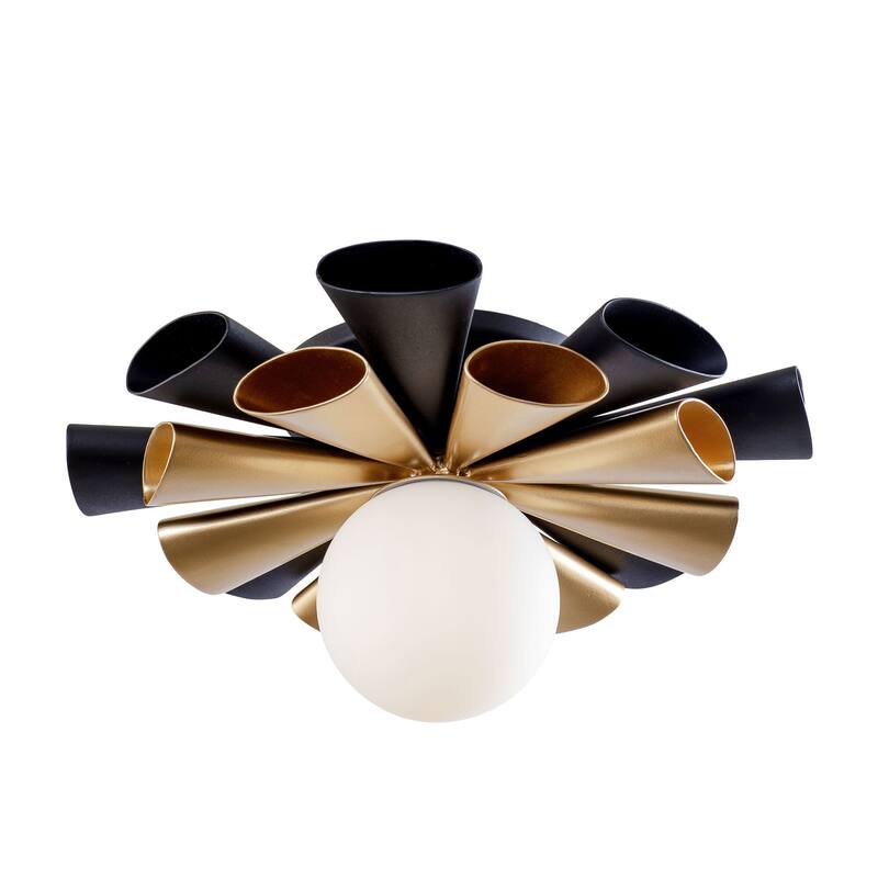 Daphne 1-Light Convertible Flush Ceiling Light/Wall Sconce - 12" Diameter