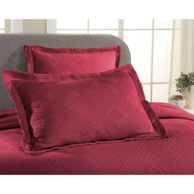 Superior Geometric Fret Cotton Decorative Bedspread Set