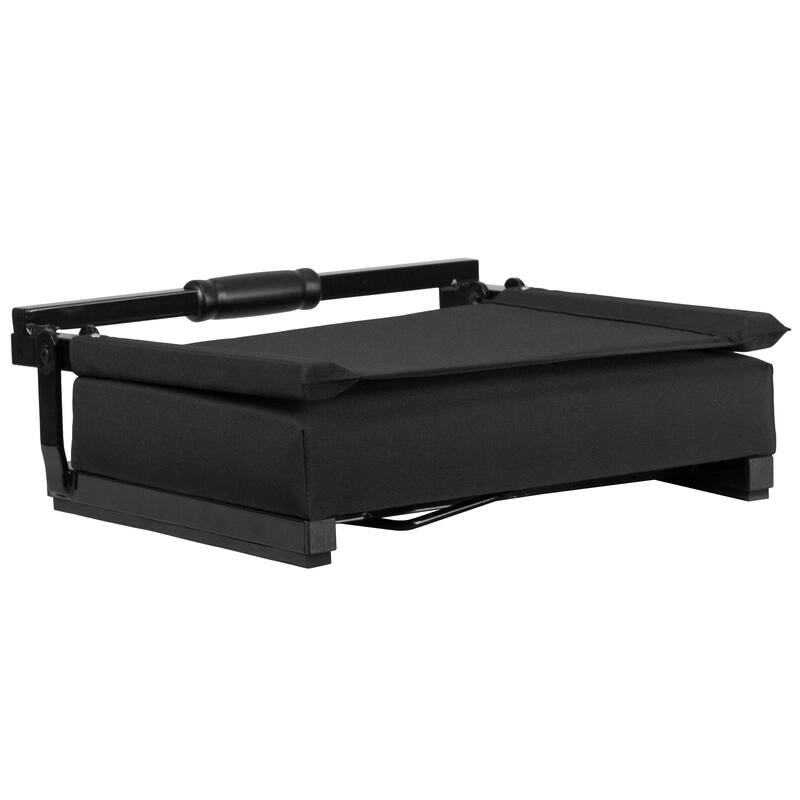 2 Pack 500 lb. Rated Lightweight Stadium Chair-Handle-Padded Seat