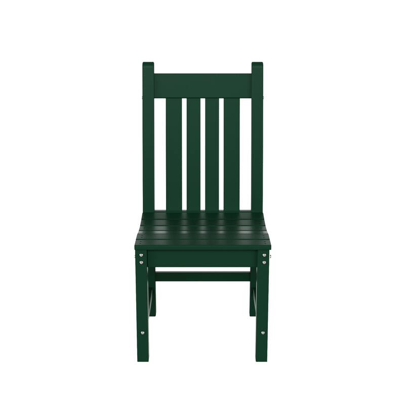 Laguna Hdpe All Weather Outdoor Patio Dining Chair - Dark Green