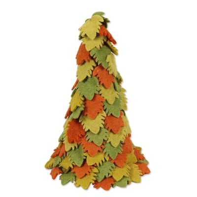 Novica Handmade Holiday Beauty In Green Wool Christmas Decoration