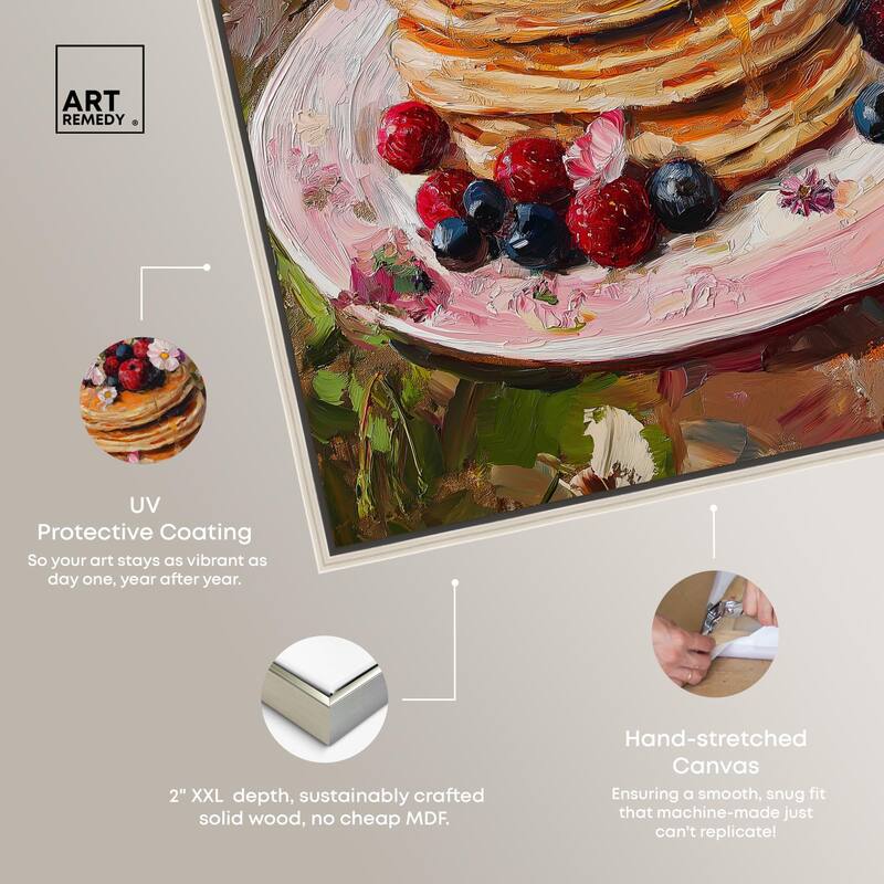 Raspberry Pancakes II Canvas by Art Remedy