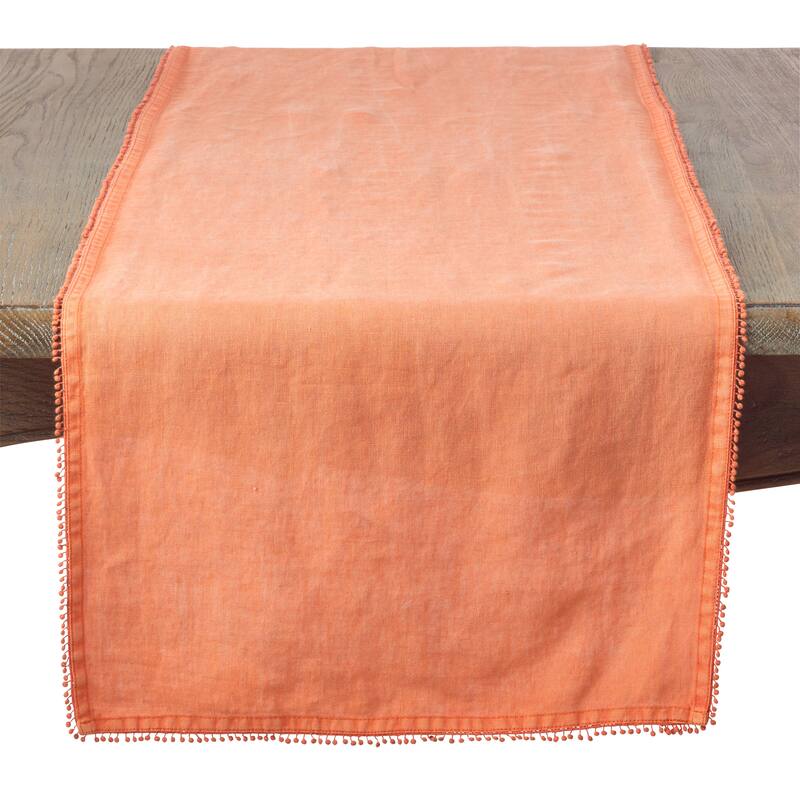 Table Runner With Pom Pom Design