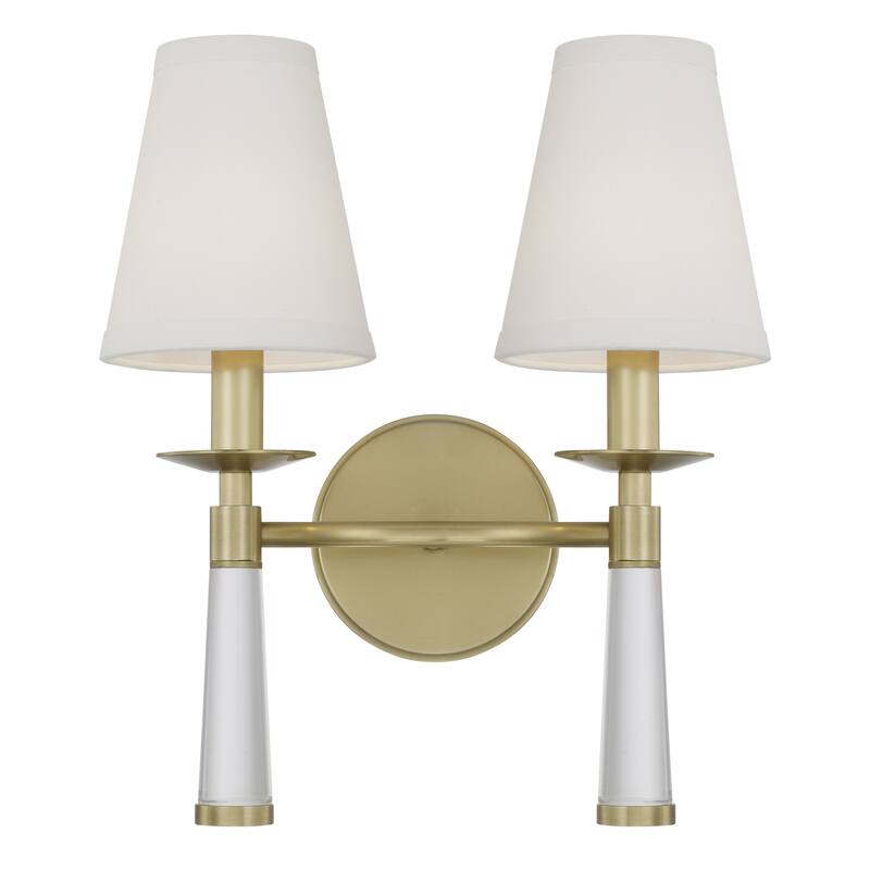 Crystorama Lighting Group Baxter 2 Light 15" Tall Wall Sconce - Aged Brass