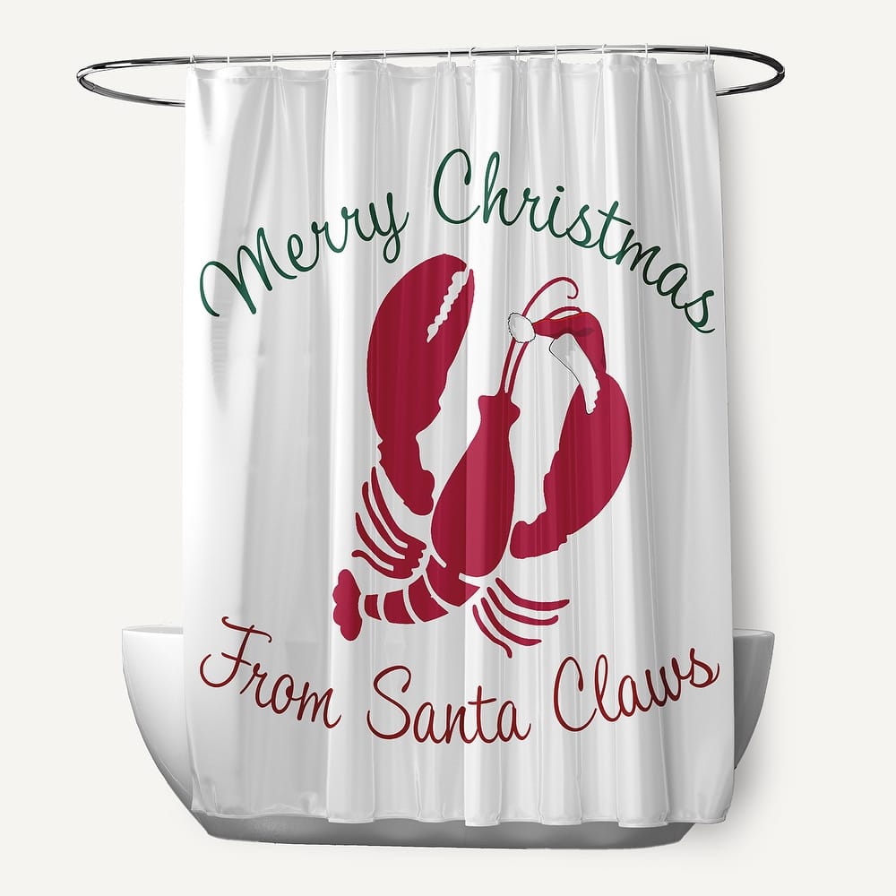 Santa Claws Lobster Shower Curtain