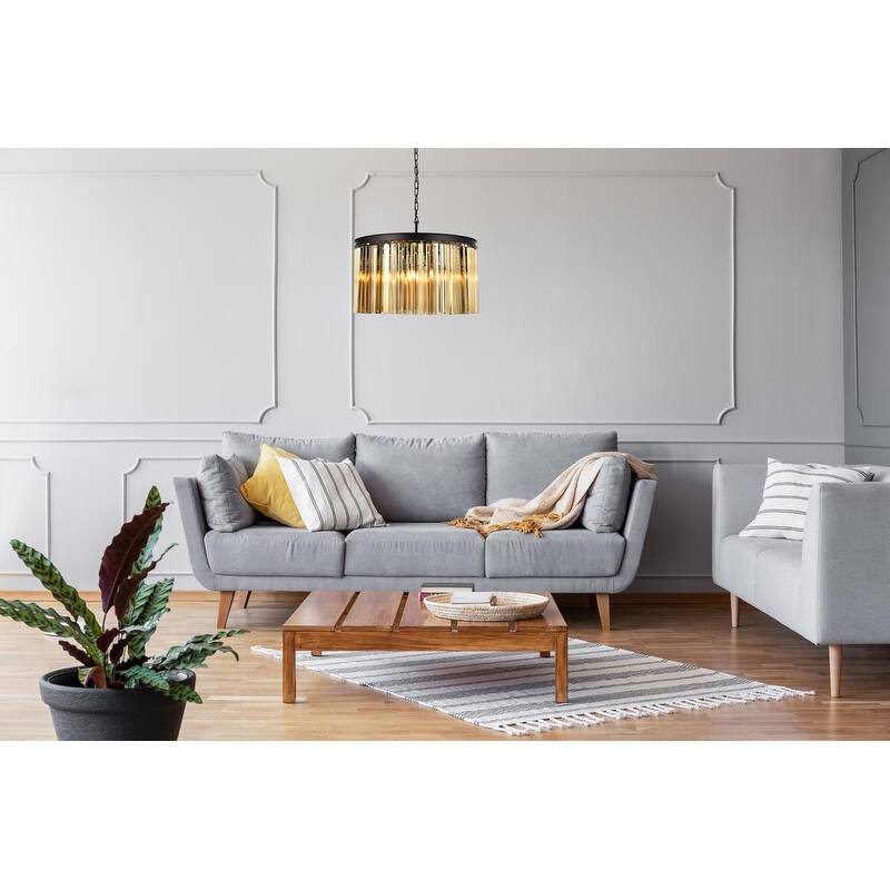 Royce Edge 8-Light Matte Black Chandelier