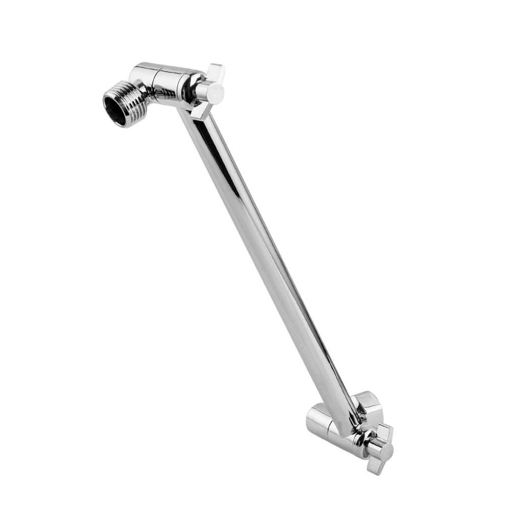 8 Inch Solid Brass Adjustable Shower Extension Arm with 8 Inch Brushed Nickel 
