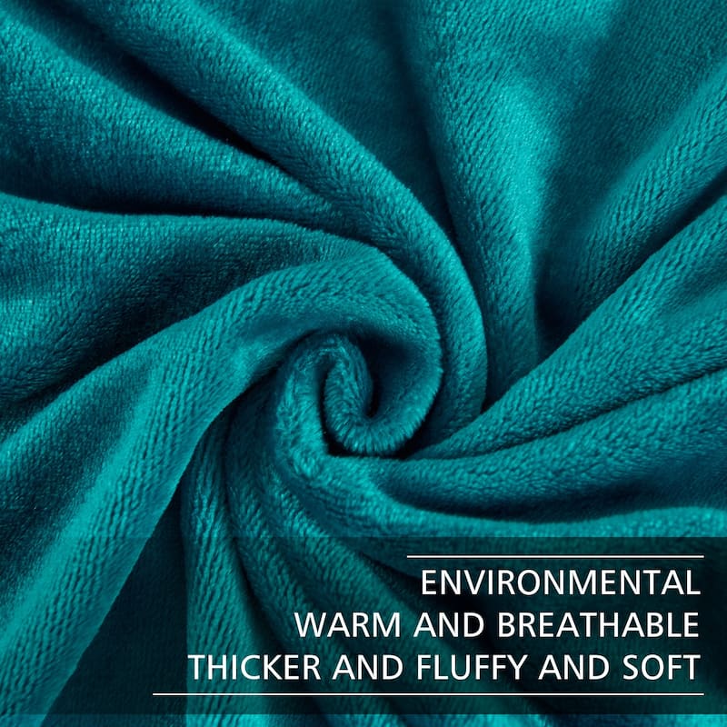 Large Solid Velvet Plush Fleece Blanket