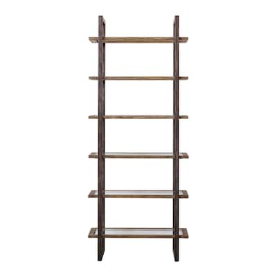 Uttermost Olwyn 36" Wide 6 Shelf Iron Shelving Unit