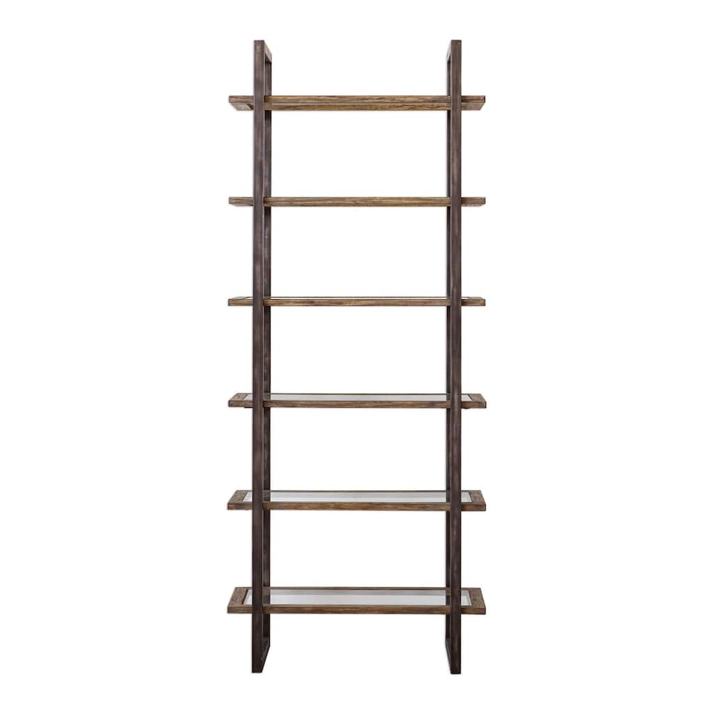 Uttermost Olwyn 36" Wide 6 Shelf Iron Shelving Unit