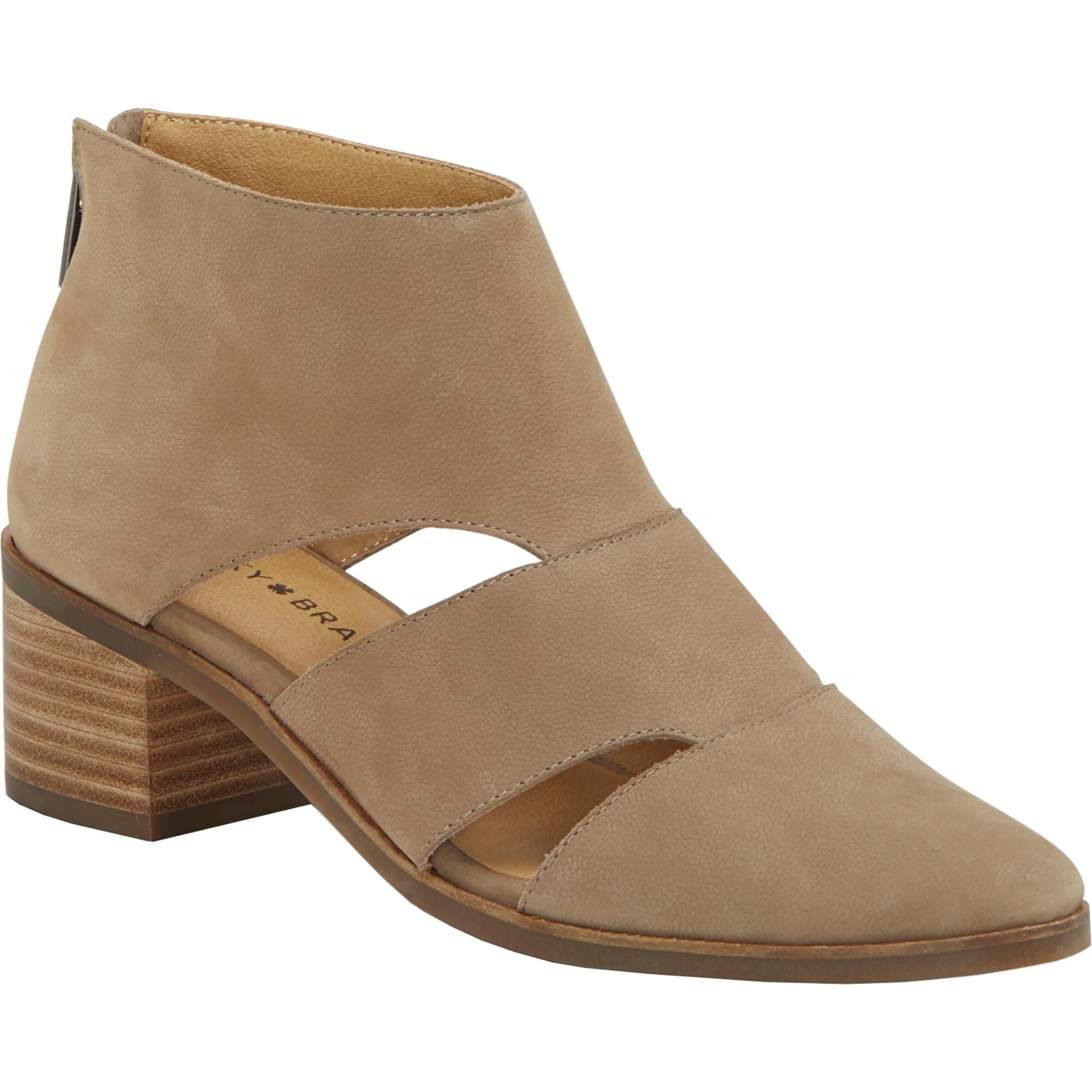 lucky brand open toe ankle boots