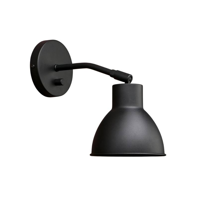 1 Light light bulb light black light fixture metal wall light