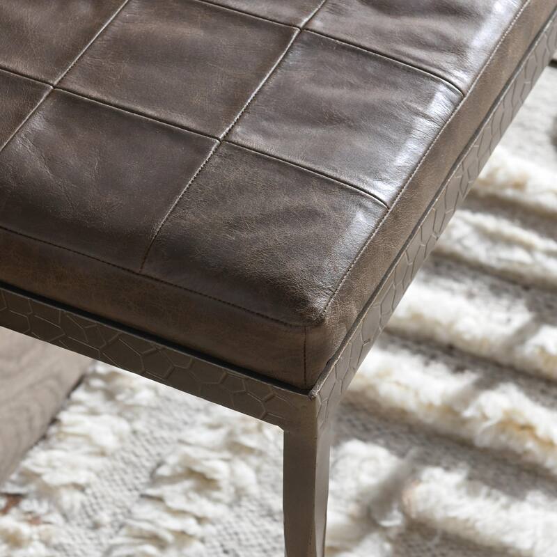 Classic Home Malo Leather 28" Bench