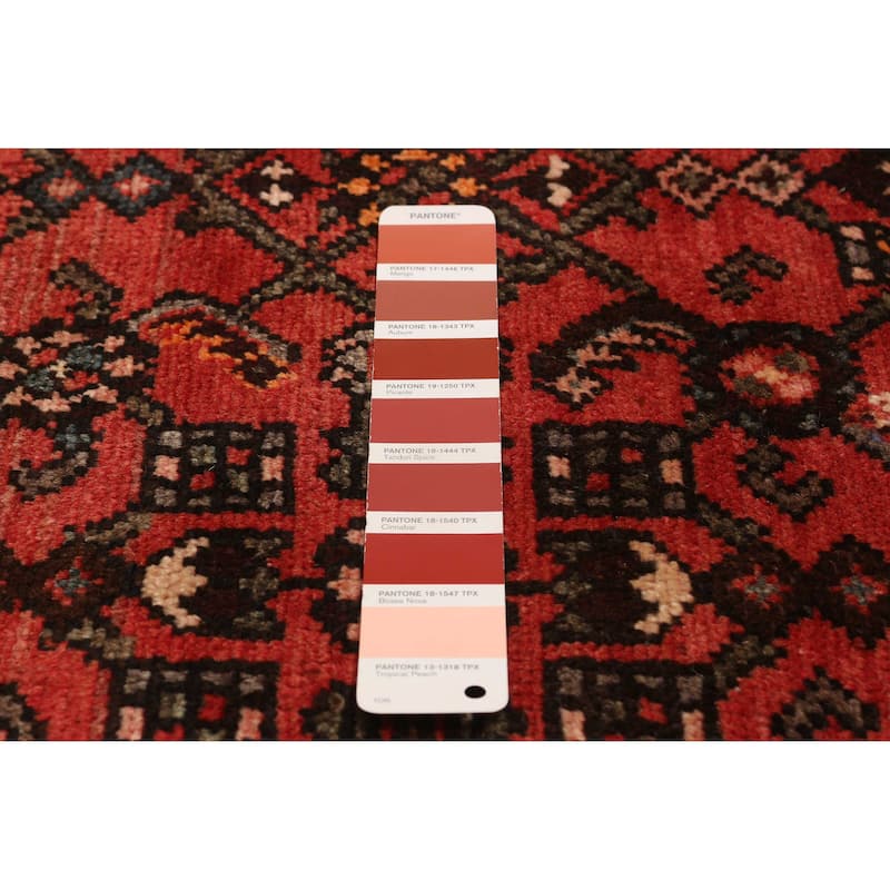 ECARPETGALLERY Hand-knotted Andelz Red Wool Rug - 3'7 x 10'3