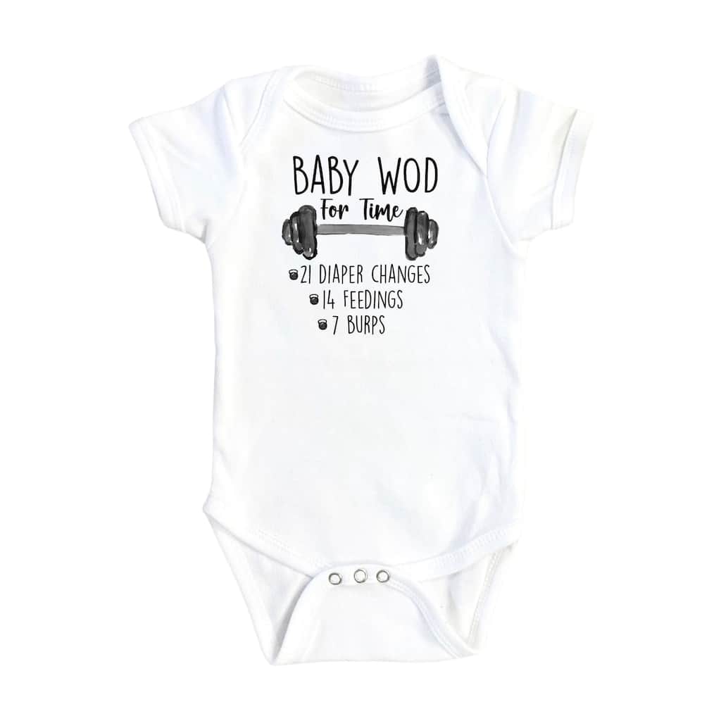 Baby Gym Wod - Baby Boy Girl Clothes Infant Bodysuit Funny Cute Newborn