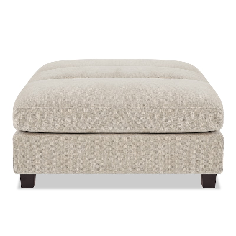38.6" Plush Chenille Ottoman, Upholstered Cloud Ottoman, Modular Sectional Couches For Living Room, Compressed Memory Foam