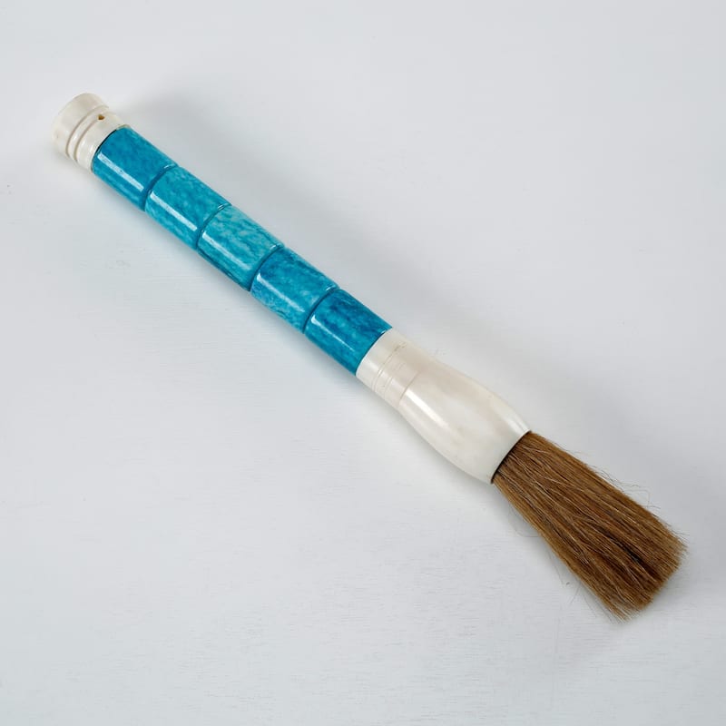 Artissance 12.6" Aqua Blue Cylindrical Jade Calligraphy Brush