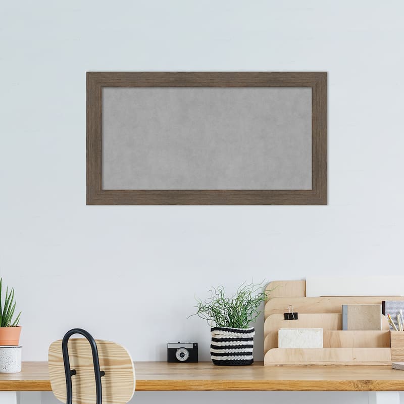 Amanti Art Hardwood Mocha Narrow Framed Magnetic Board