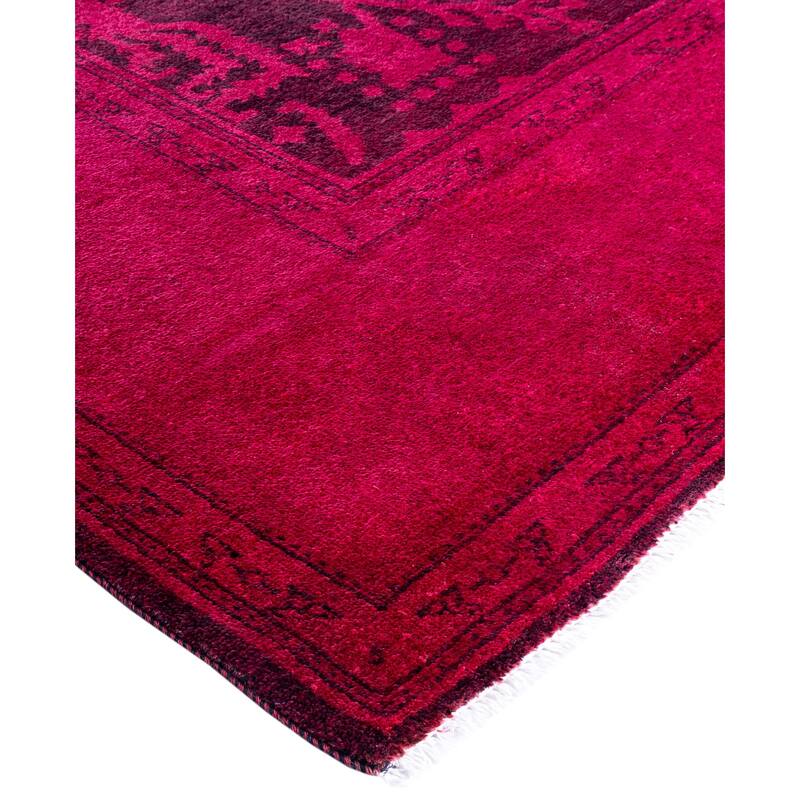 Overdyed One-of-a-Kind Hand-Knotted Area Rug - Pink - 6' 1" x 9' 5"