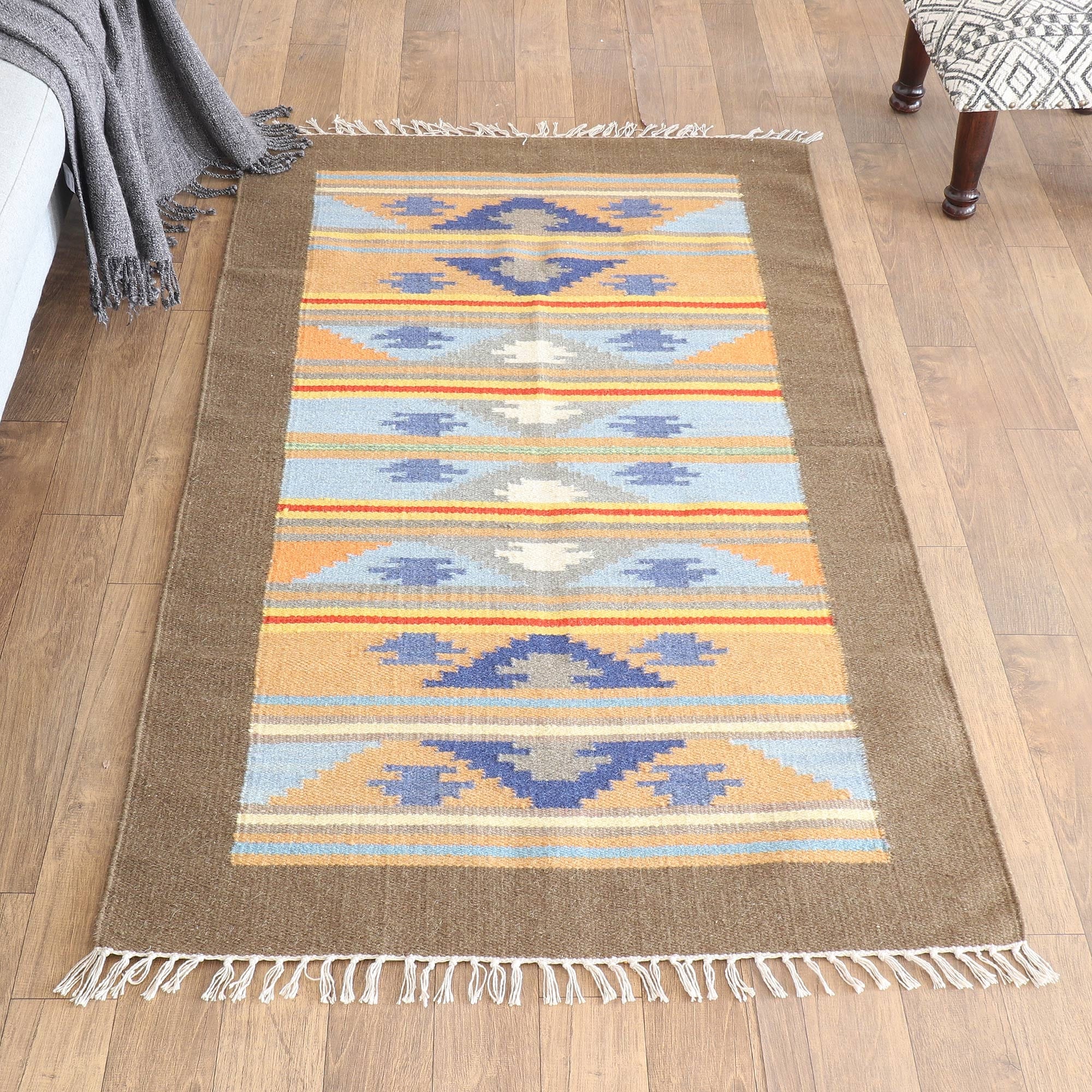 NOVICA Handmade Colors from The Silk Road Wool Area Rug (2.5x4) - 2' x 6' Runner - Multi
