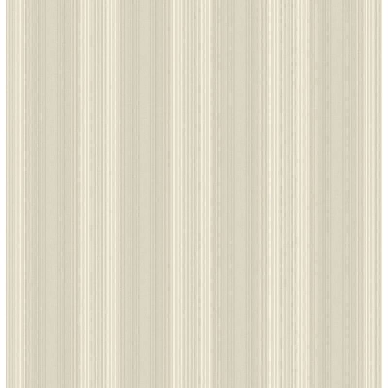 Seabrook Designs Veronika Stripes Unpasted Wallpaper - 20.5 in. W x 33 ft. L - Metallic Smoke