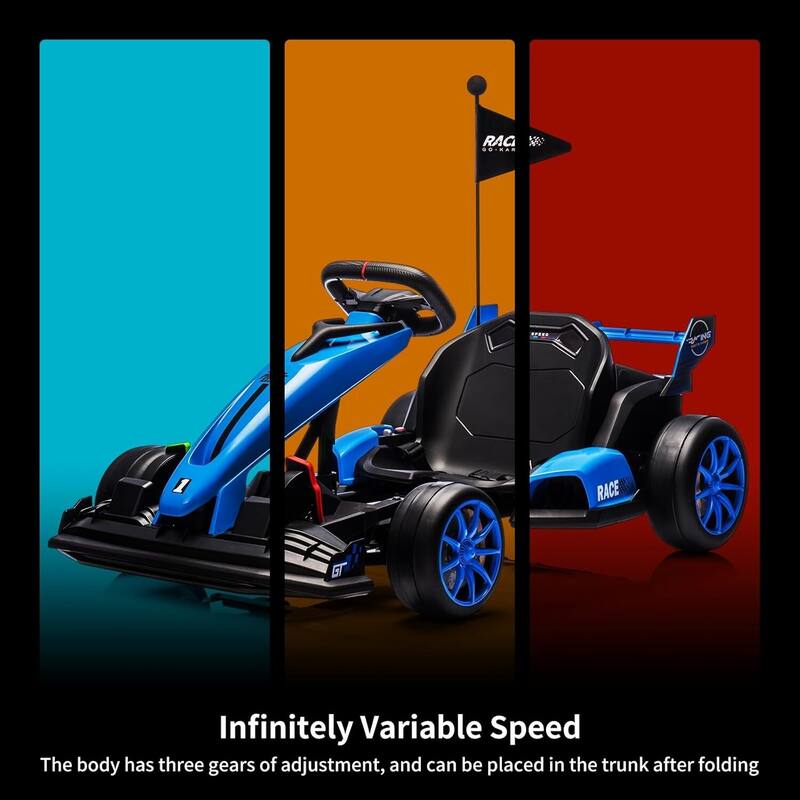 Electric Go Kart Drift Kart Outdoor Race Toy for Kids Best Gifts