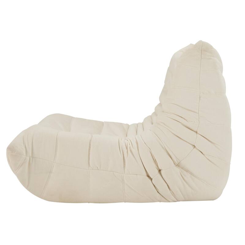 High Density Memory Foam Bean Bag Chair, Adults Large Bean Bag Sofa, Soft Lazy Floor Sofa Lounger with Deep Seat