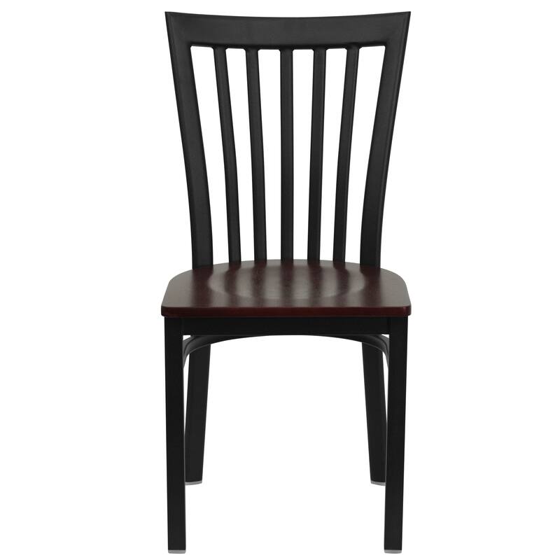 School House Back Metal Restaurant Chair - 17.25"W x 18.75"D x 34.75"H - 17.25"W x 18.75"D x 34.75"H