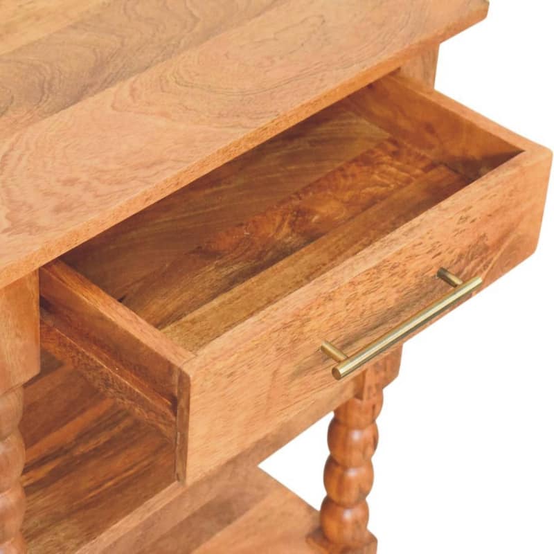 Solid Wood Barley Twist Side Table