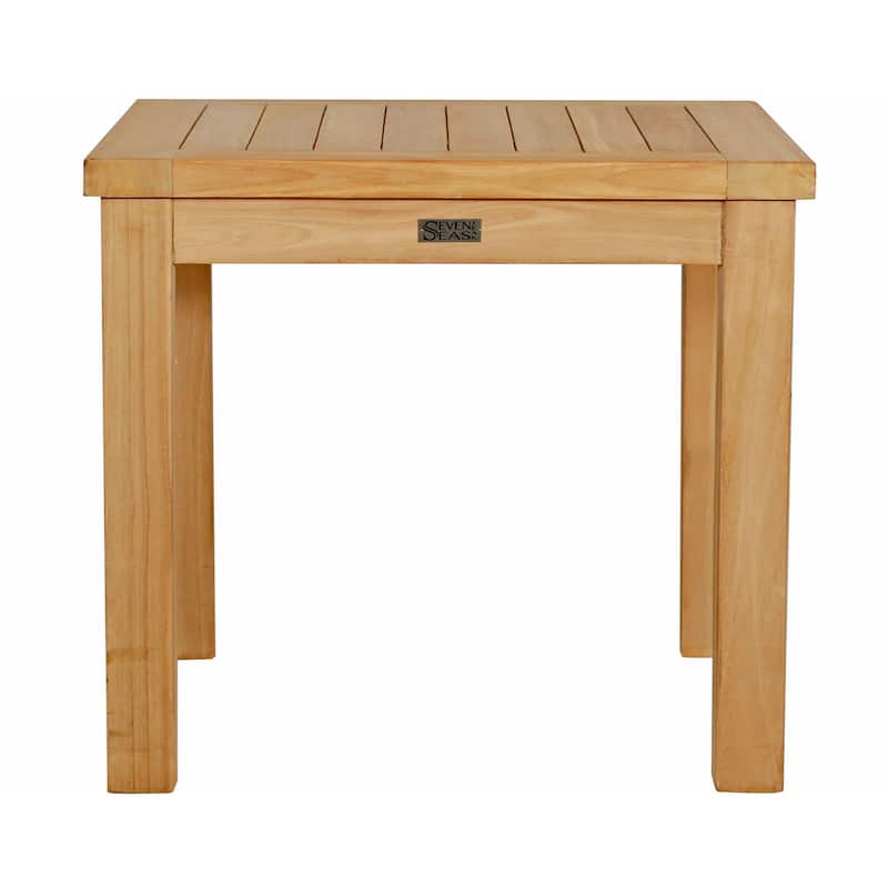 Teak Wood Santa Monica Outdoor End Table, Large