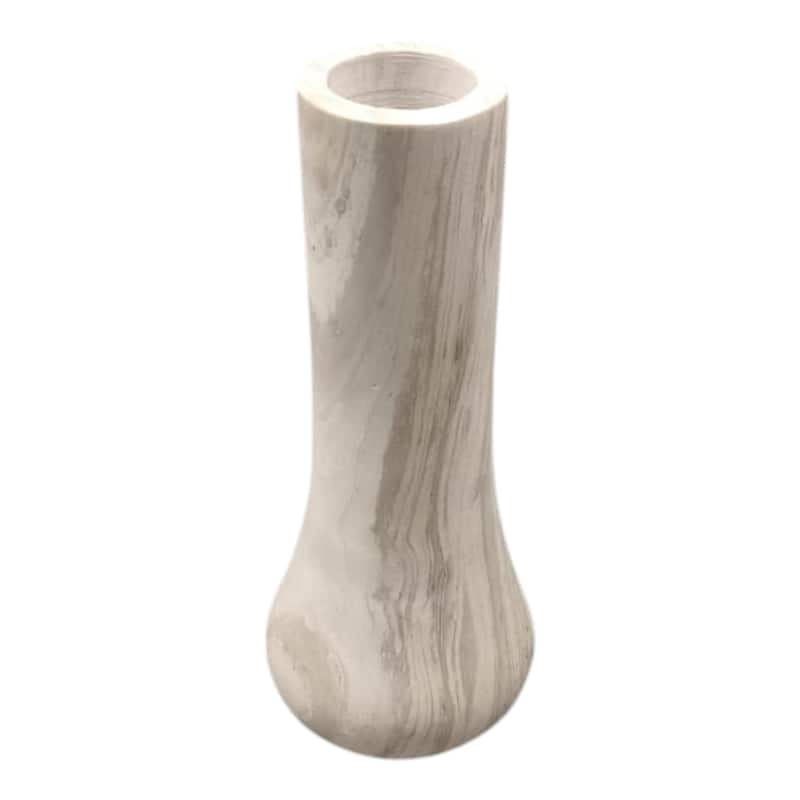 Marble Decorative Vase Fauna-Inspired Design Home Office - 12" Ivory