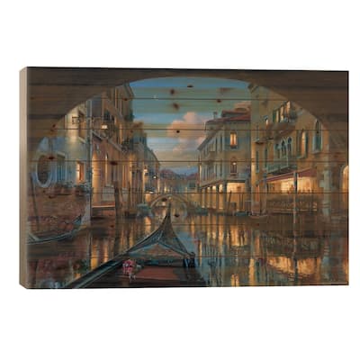 Love Is In The Air Print On Wood by Evgeny Lushpin - Multi-Color