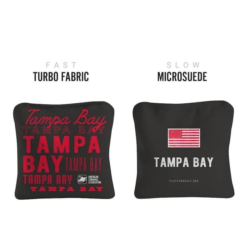 Tampa Bay Football Black Dual Sided Cornhole Bags