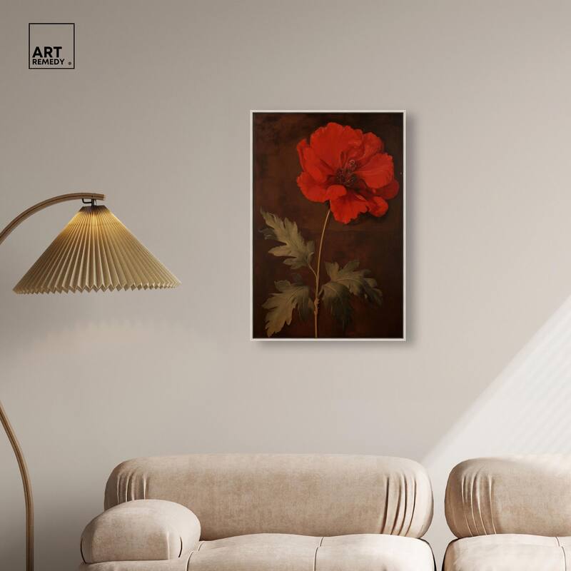Flourish in Red I Canvas by Art Remedy