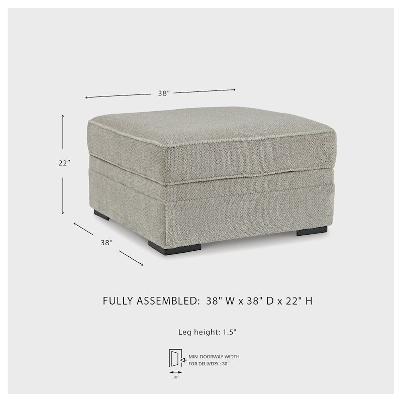 Signature Design by Ashley Calnita Brown/Beige/Gray Ottoman With Storage
