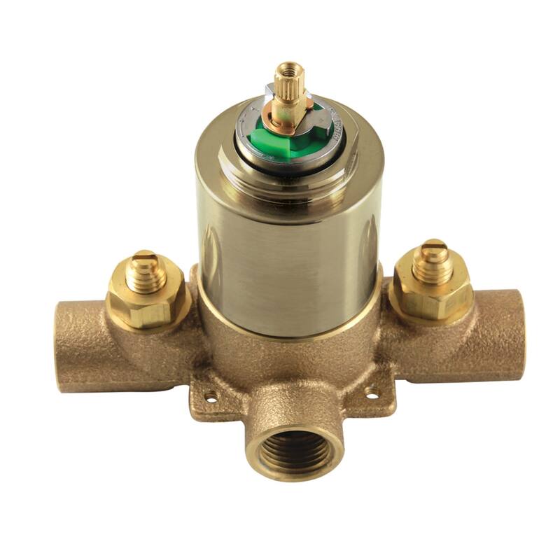 Kingston Brass Pressure Balanced Rough In with 1/2 Inch IPS - Brushed Brass