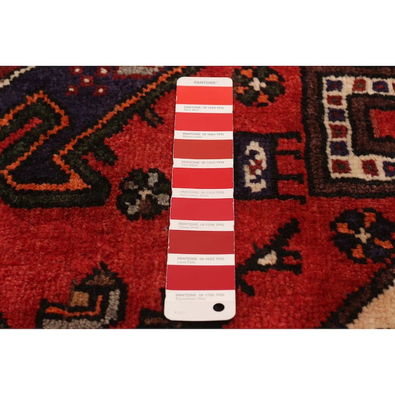 ECARPETGALLERY Hand-knotted Andelz Red Wool Rug - 4'6 x 6'4