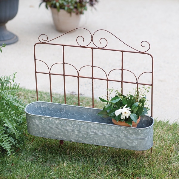 Garden Fence Planter - 28''W x 6''D x 12''H - Overstock - 33116184