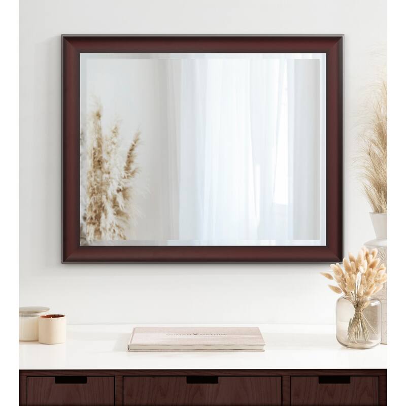 Kate and Laurel Scoop Framed Beveled Wall Mirror