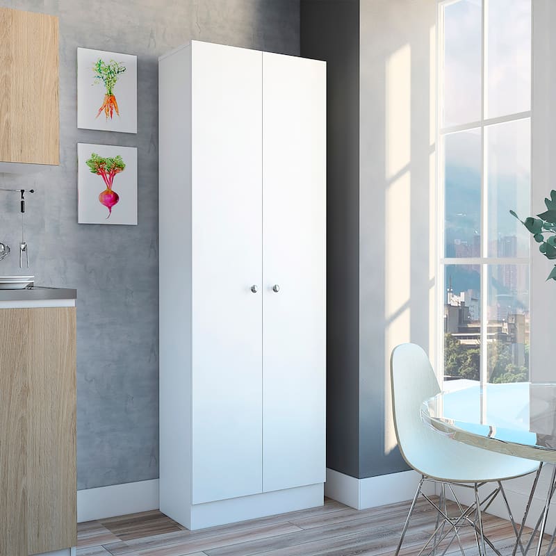 TUHOME Plymouth Multistorage Kitchen Cabinet with 5 Shelves