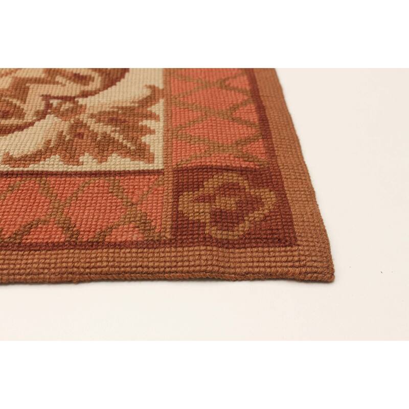 ECARPETGALLERY Flat-Weave Dynasty Beige Cotton Tapestry Kilim - 5'7 x 8'7