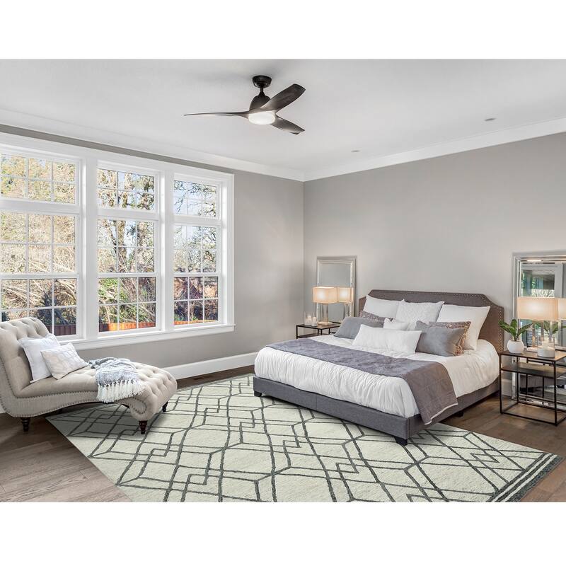 Visalle Duncan Hand-Hooked Wool Area Rug - 9' x 13' - Ivory