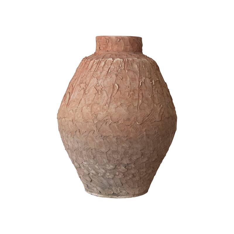 Handmade Textured Terra-cotta Vase