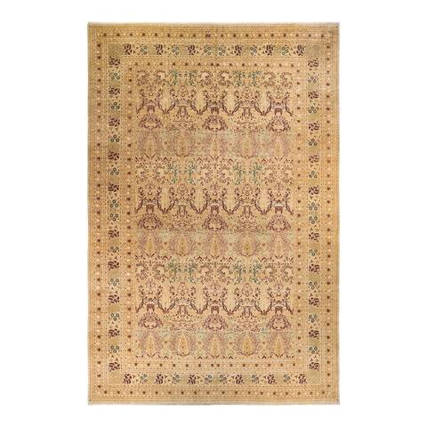Overton Mogul, One-of-a-Kind Hand-Knotted Area Rug - Yellow, 12' 2" x 17' 9" - 12' 2" x 17' 9"