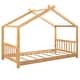 preview thumbnail 6 of 18, Twin Size House Platform Bed with Roof Design, Headboard, and Footboard