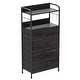 preview thumbnail 16 of 30, Dresser for Bedroom with 5 Drawers Black