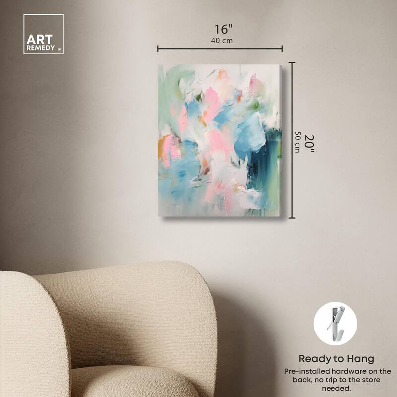Neon Breeze I Canvas by Art Remedy, Gallery Wrapped