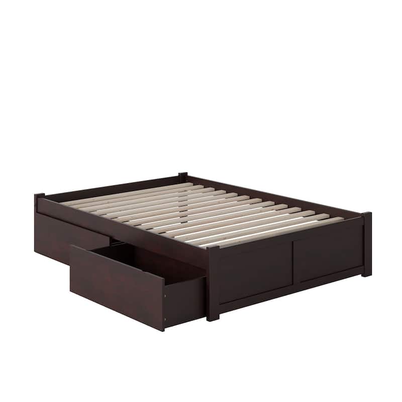 Platform Bed with Drawers & Charger - Modern Storage Bed Frame - Underbed Storage Solutions