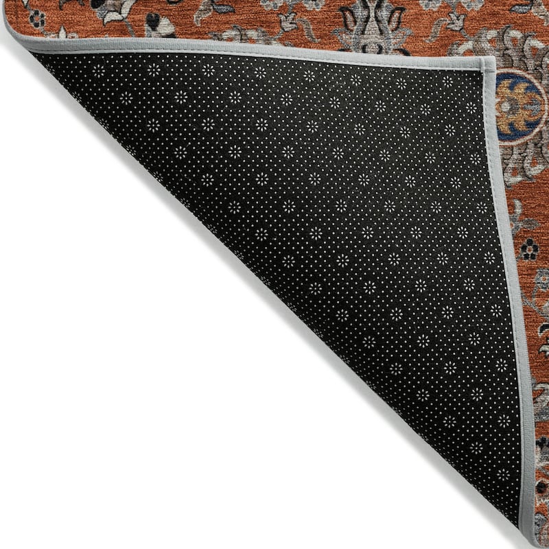 Machine Washable Indoor/Outdoor Traditional Persian Chantille Rug