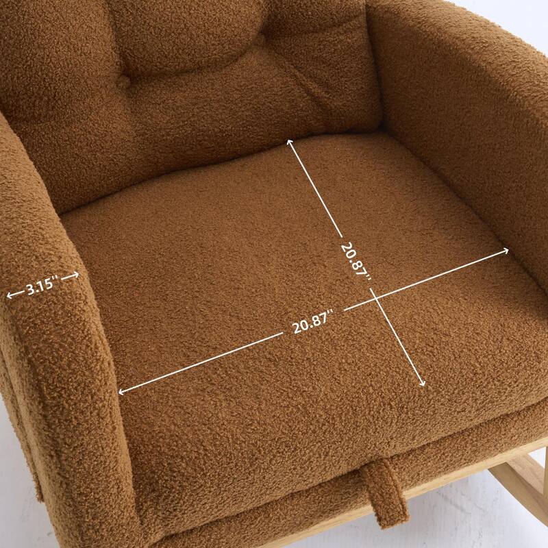 Nursery Rocking Chair - 39.76" Tall with Flip-Down Ottoman